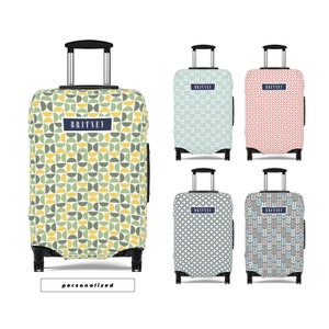 Kofferhoes Bagagebeschermer Retro-stijl Bloemen Geometrisch Scandinavisch patroon Gepersonaliseerd Aanpassen Cadeau voor kinderen jongens meisjes vrouwen heren