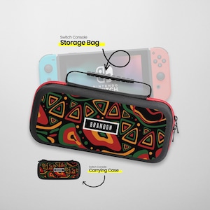 Personalized Switch Carrying Case African Tribal Pattern Storage Bag Hard Shell Travel Pouch For Nintendo Switch Console And OLED Model