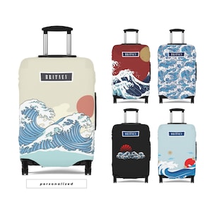 Bagagehoes Kofferbeschermer Traditionele Japanse golf Oosterse printpatroon Gepersonaliseerd Aanpassen Cadeau voor kinderen jongens meisjes vrouwen heren