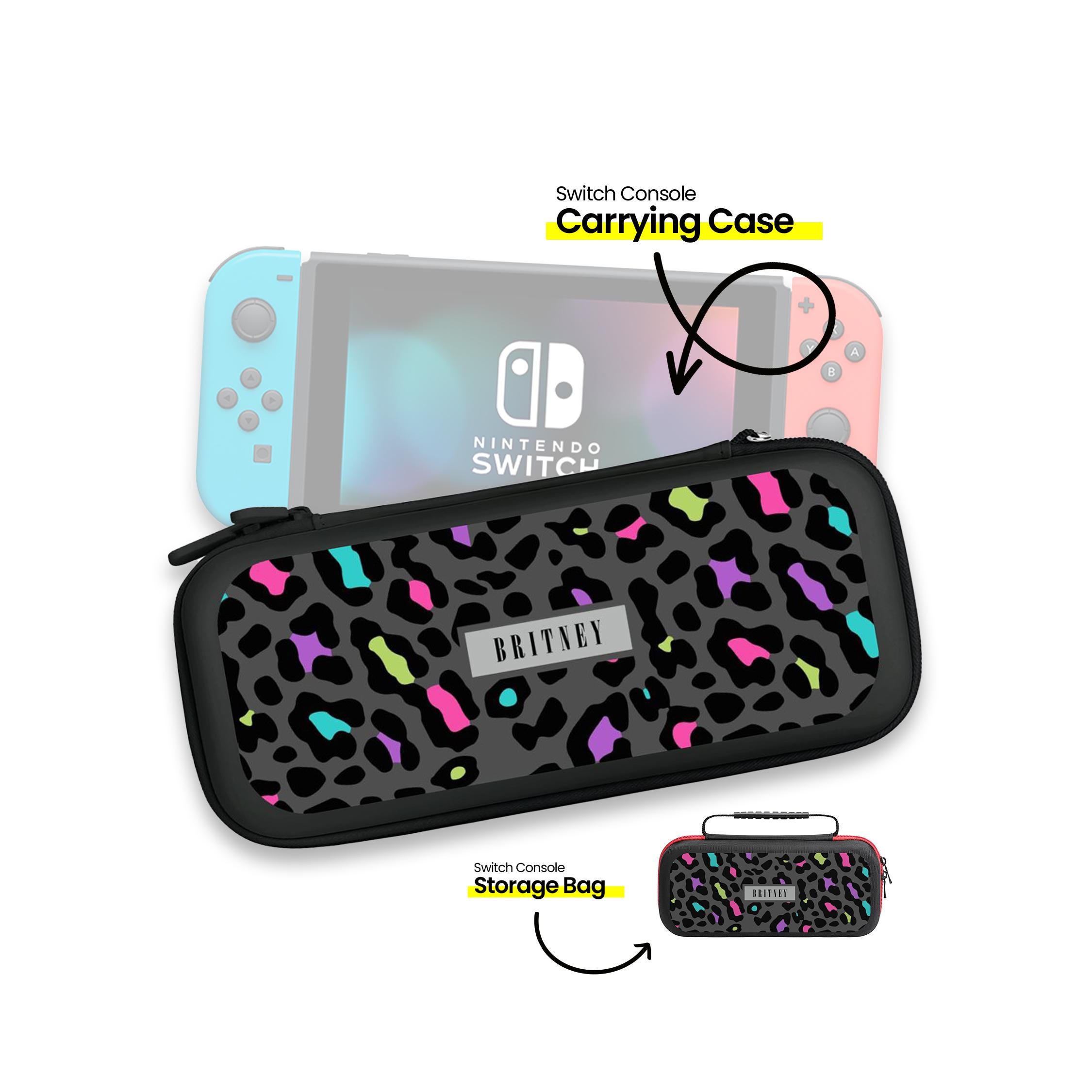 Leopard Print Personalized Switch Carrying Case Retro Pattern