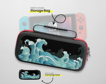 Japanese Case for Nintendo Switch, Red and Black Art, Lite Oled