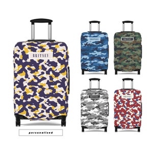 Bagagehoes Kofferbeschermer Camouflage Militair Leger Naadloze printpatroon Gepersonaliseerde Aanpassen Cadeau voor kinderen jongens meisjes vrouwen mannen