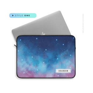 Starry Galaxy Laptop Sleeve: Personalized MacBook Case