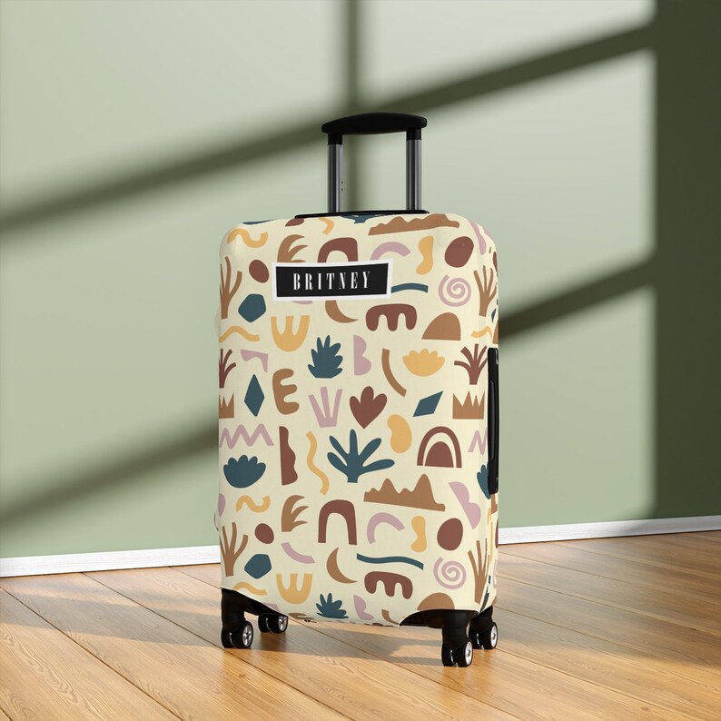 Mechanic Colorful Pattern Print Luggage Cover Protector