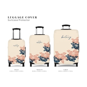 Oosterse bloemen Bagagehoes Kofferbeschermer Esthetisch Retro Japanse kunst Gepersonaliseerde naam Aanpassen Cadeau voor kinderen jongens meisjes vrouwen heren