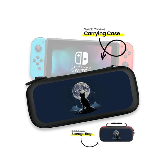 Blue Kitty Cat Nintendo Switch Case: Hard Shell Travel Pouch - Etsy
