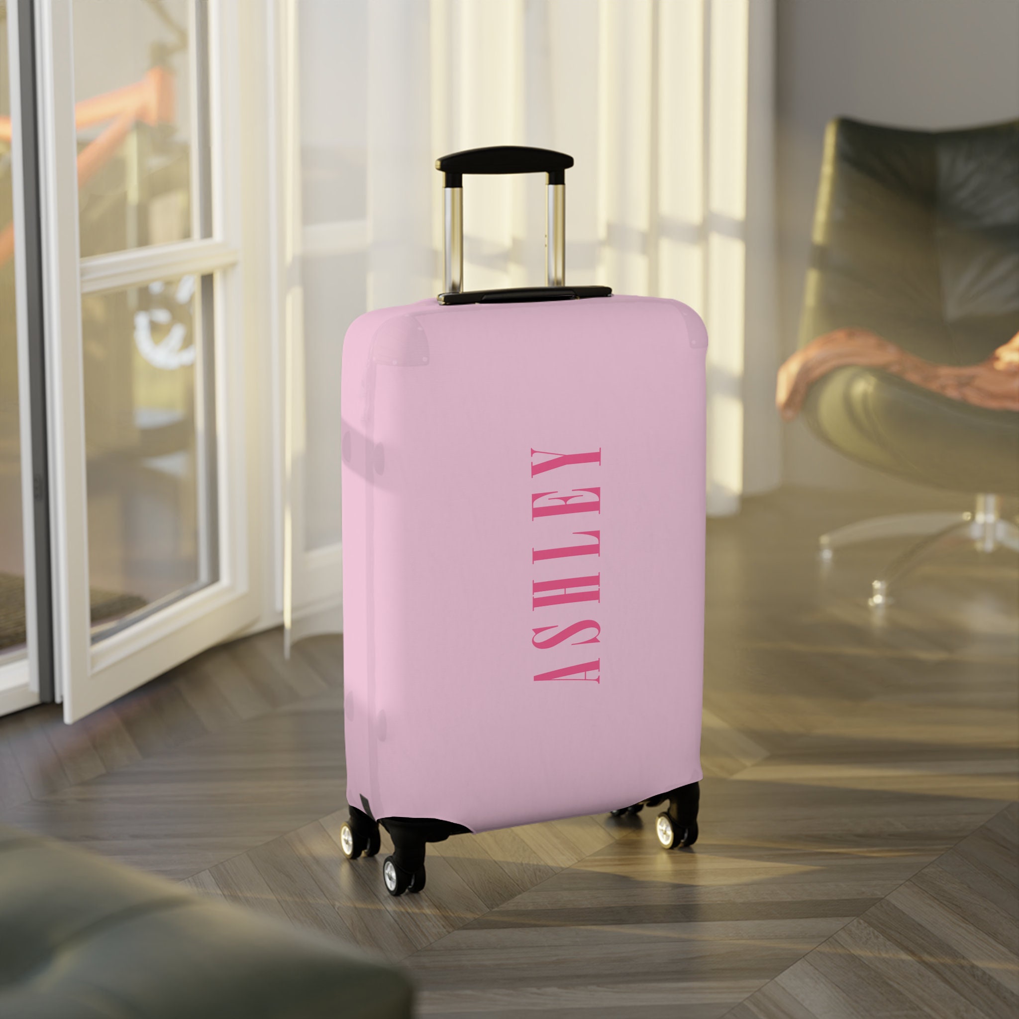 Luggage Cover Suitcase Protector Custom Simple Minimalist Plain Pastel ...