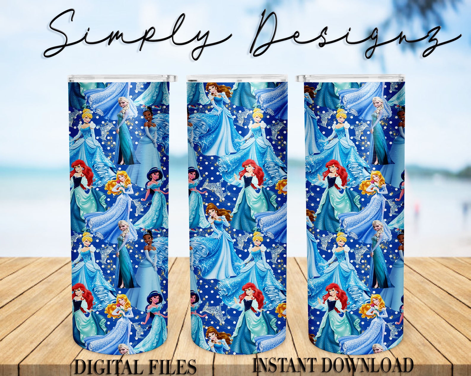 Princess Disney Tumbler Straight/Tapered PNG Sublimation Etsy