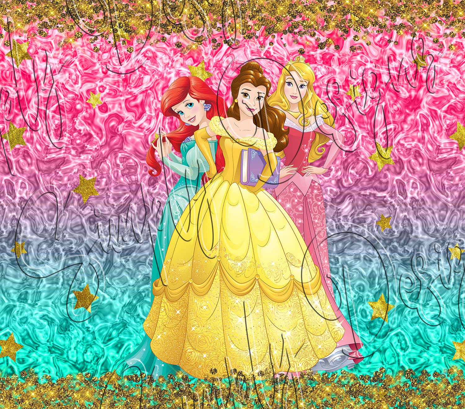 Princess Disney Tumbler Straight/Tapered PNG Sublimation Etsy