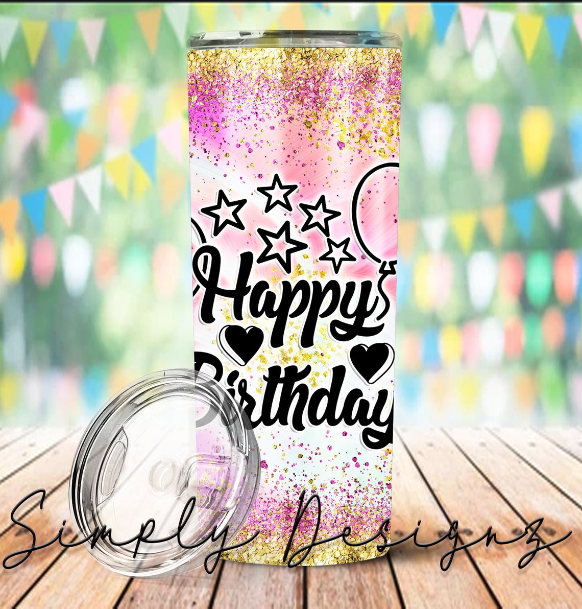 Glitter Birthday Tumbler Straight /Tapered Happy Birthday Etsy