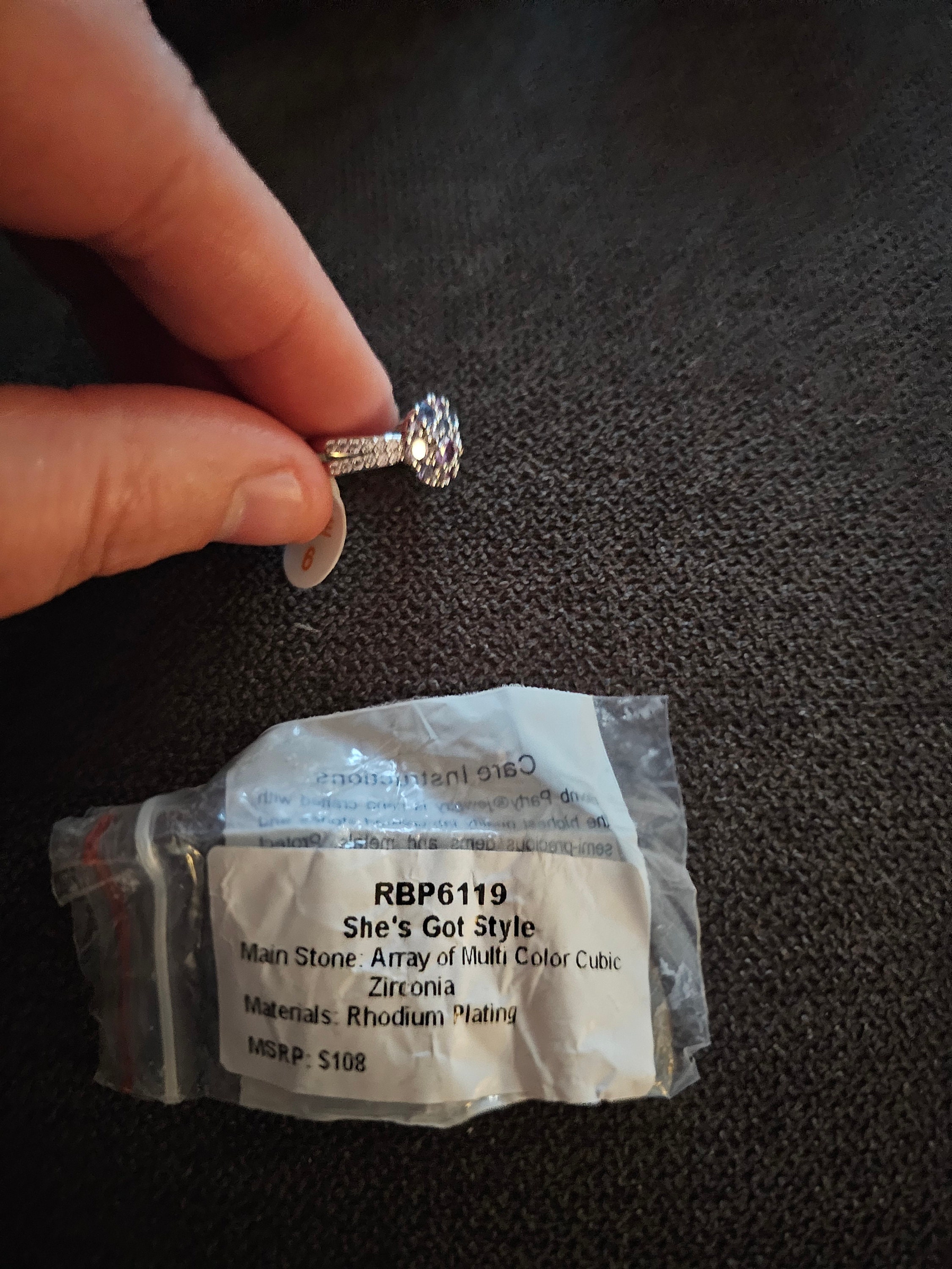 Bomb Party Ring RBP5466 Lost in a Daze Tanzanite Silver 