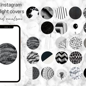 25 Minimal Monochrome Themed Instagram Highlight Covers