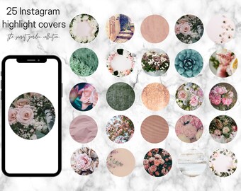 25 Secret Garden Floral Themed Instagram Highlight Covers