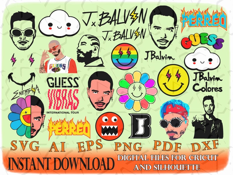 Download JBalvin Stickers and Logo Yo perreo sola svg Cardi B Bad ...