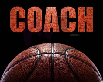 Basketball Coach Instant DIGITAL DOWNLOAD 20oz Straight Sublimation Tumbler PNG Tumbler Wrap Bball Basket Ball Coach Pattern Sports Court