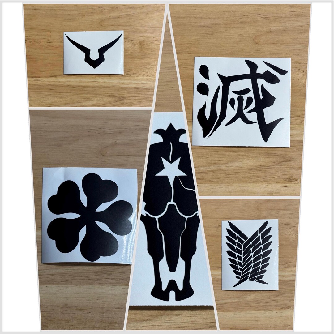 Popular Anime/manga Symbols and Logos variety Die Cut Stickers - Etsy