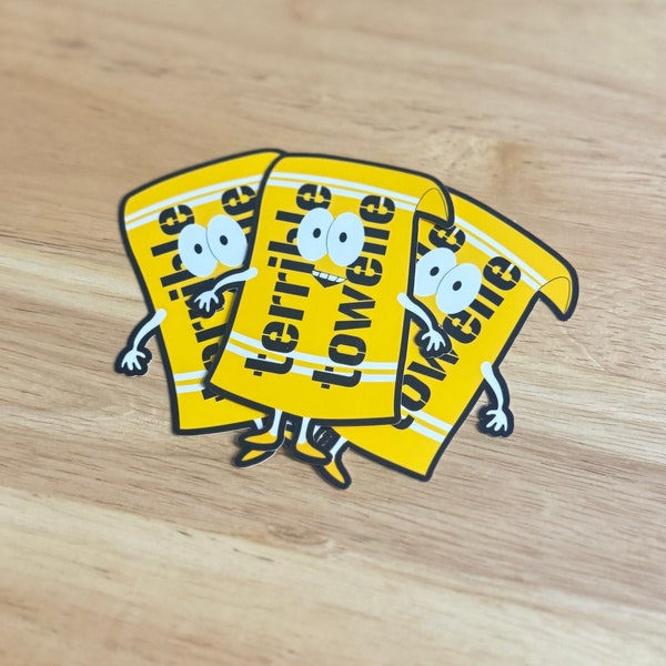 Terrible Towel (South Park Inspired) Die Cut Stickers