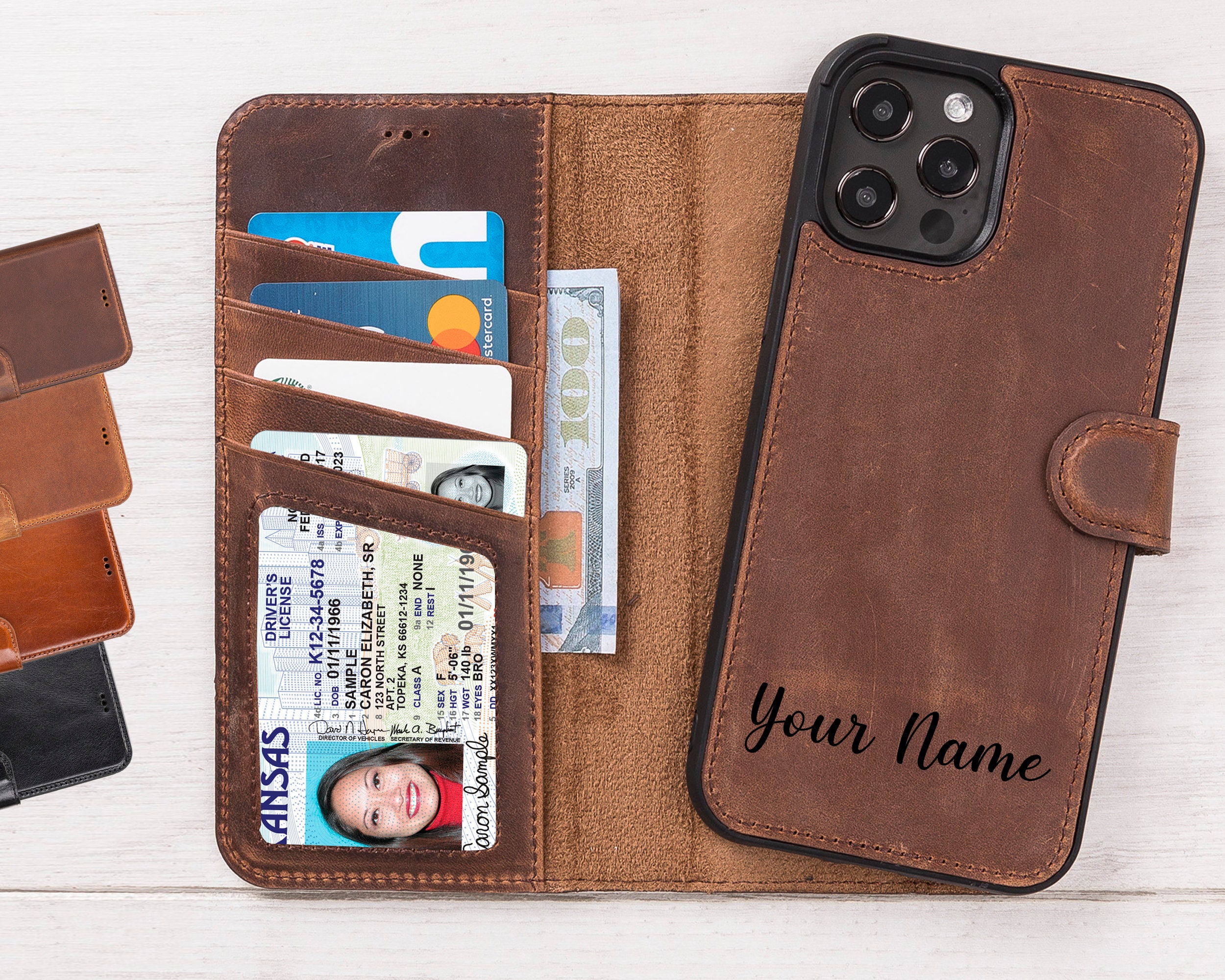 IPhone 12 Pro Max Wallet Case iPhone 11 Wallet Case Leather Etsy