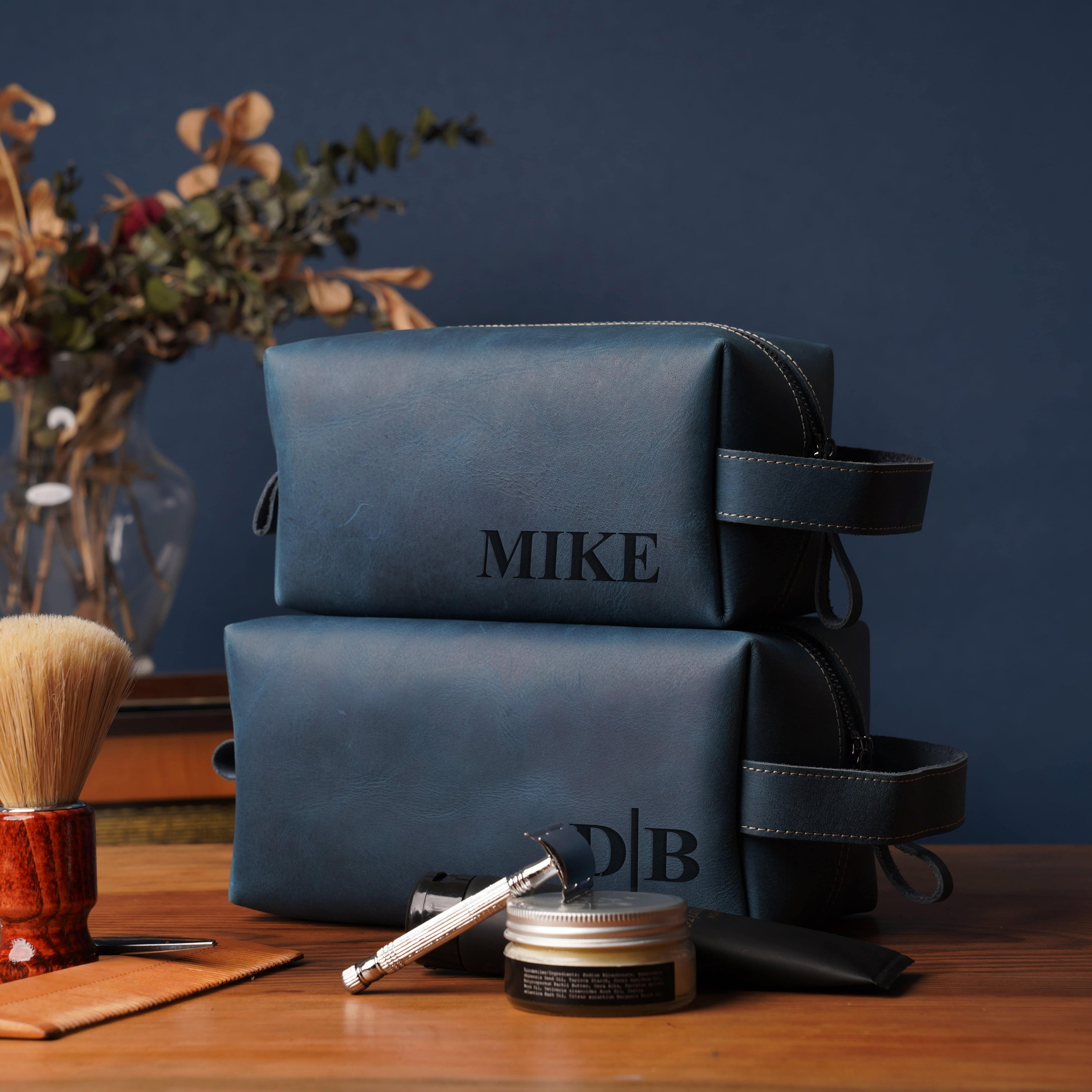 Groomsmen Gifts Personalized, Mens Leather Toiletry Bag, Groomsmen Proposal Gifts Box, Wedding Gift, Groomsman Best Man Gift, Wedding Favors