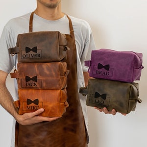 Trauzeugen Vorschlag Trauzeuge Geschenk Leder Kulturtasche Trauzeugen Geschenke für ihn, personalisierte Geschenke für Trauzeugen, Trauzeuge Dopp Kit Geschenk