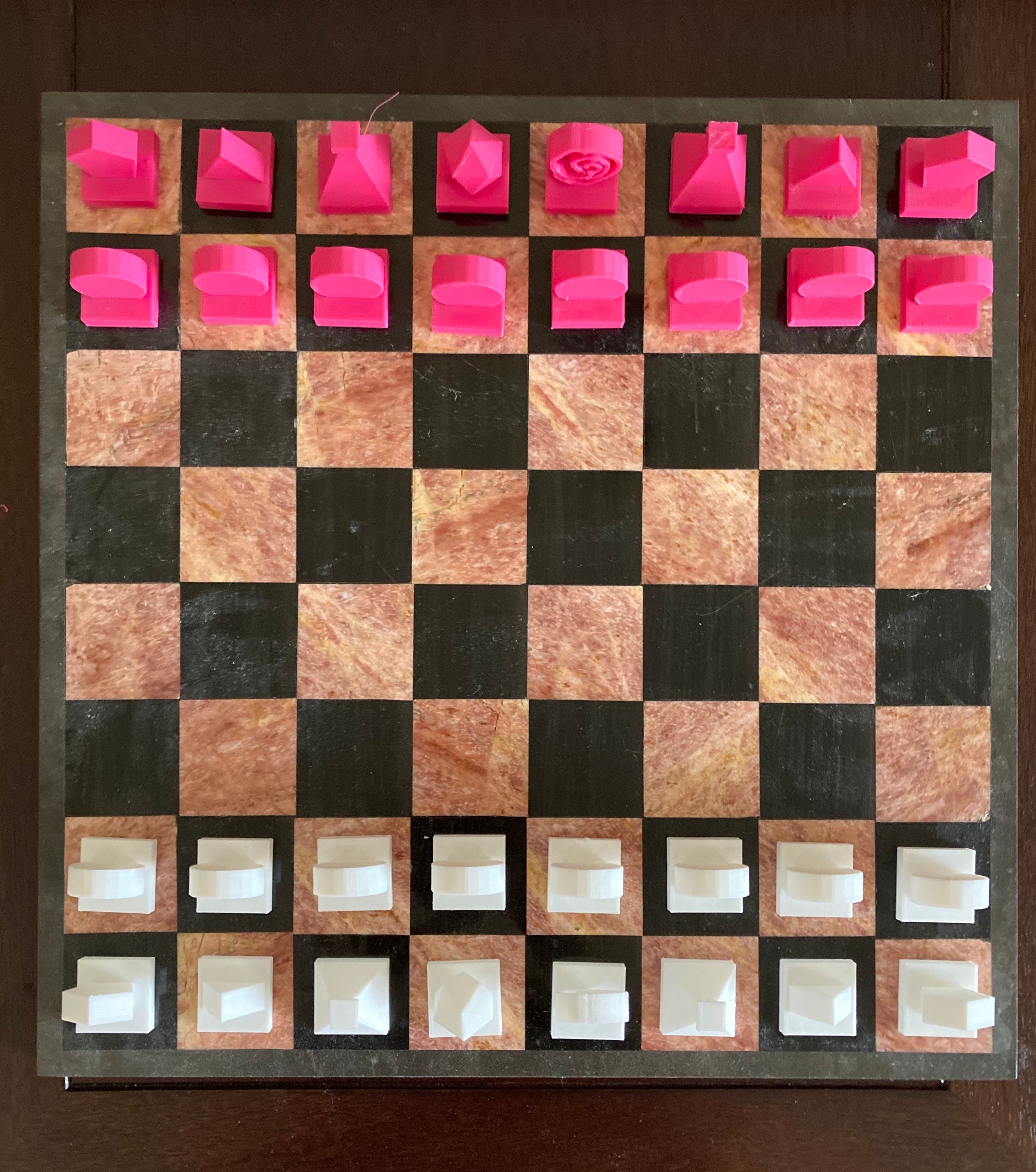 3D Printed Shape Chess Set - Etsy