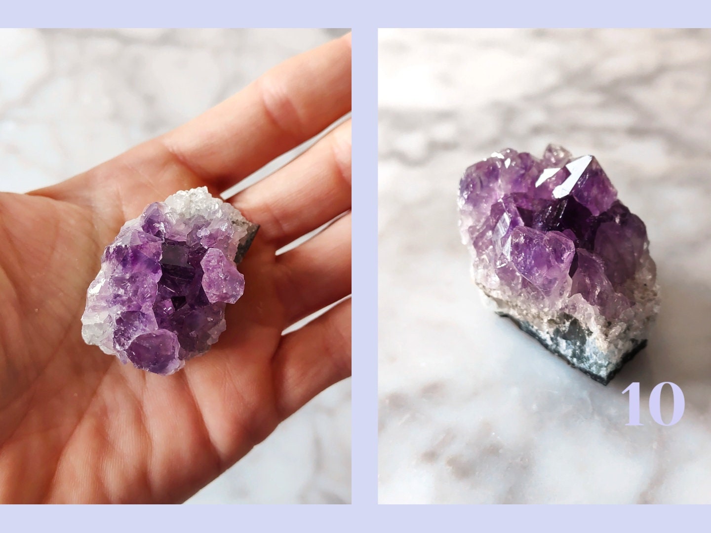 Druses d'améthyste Du Brésil Mini Géodes Pierres Naturelles