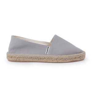 Free Shipping Authentic Espadrilles for Women Mila Sustainable, Eco Friendly, Vegan Canvas Espadrille Flats Grey image 1
