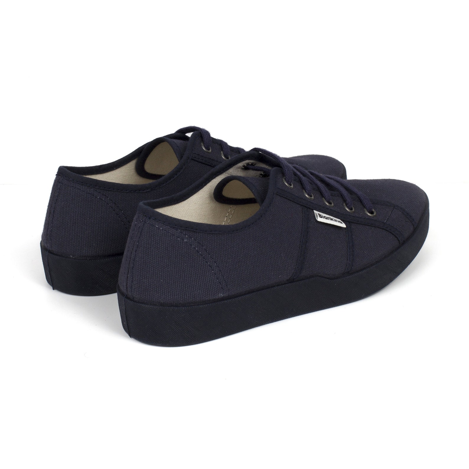 St. Tropez navy blue women's vegan canvas tennis shoes Etsy