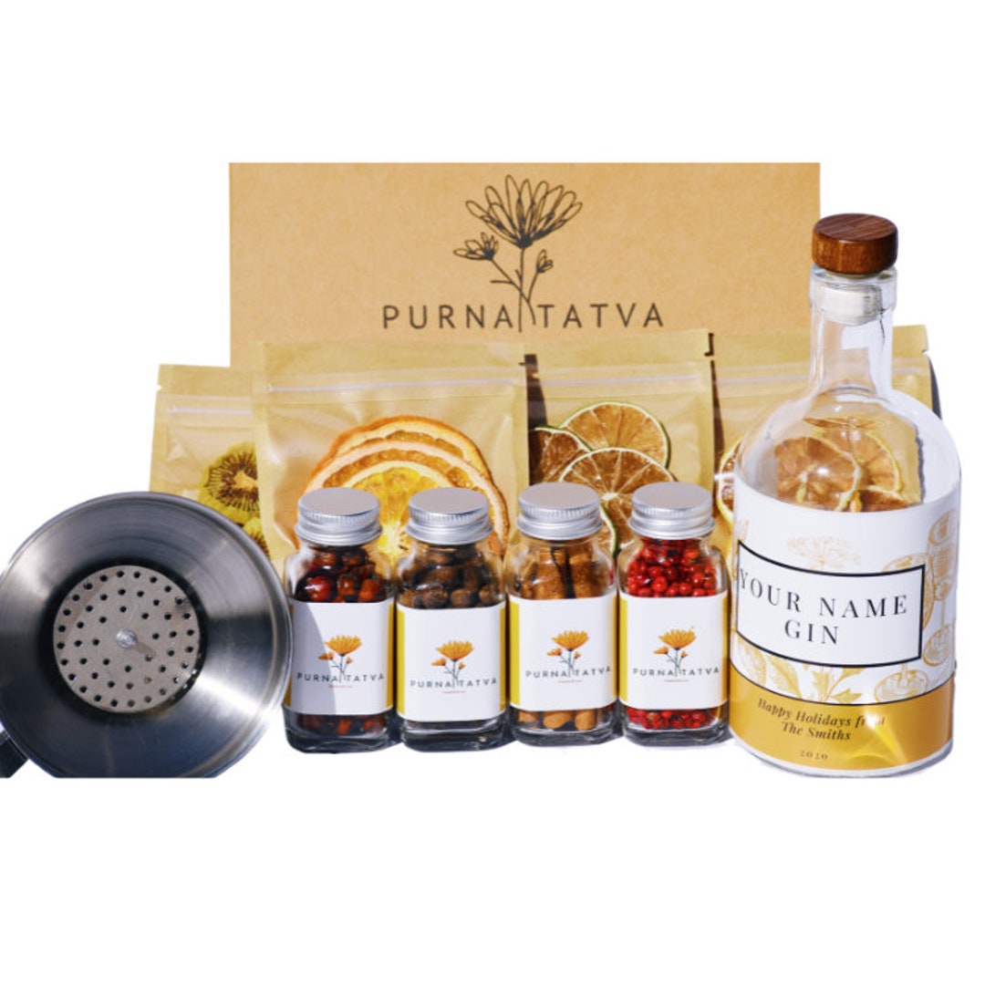 GIN INFUSION KIT Make Your Gin, Gin Lovers Gift, Gin Botanicals Set