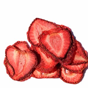 Strawberry- Organic Dehydrated Strawberry/Healthy Snacks / Strawberry Chips/ kids snacks, Hikers Delight, Natural Dessert, Self Care