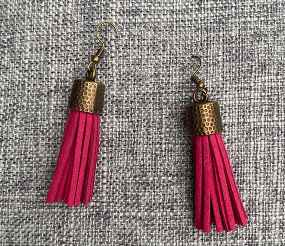Bronze tassel shop earrings
