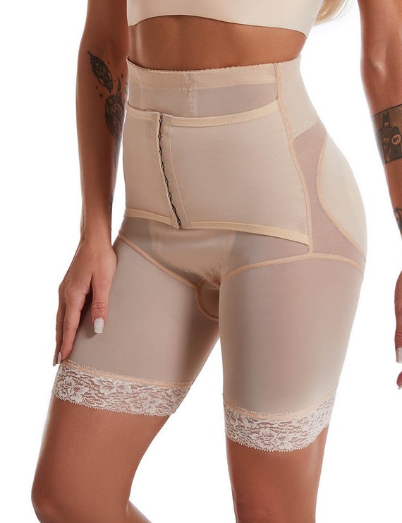 Tummy Control Shapewear Butt Lifter Corset Beige Shorts Size XS