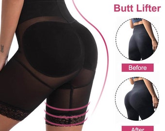 Tummy Control Shapewear Butt Lifter Corset Black Shorts