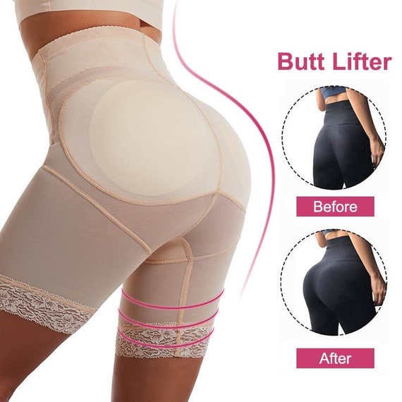 Tummy Control Shapewear Butt Lifter Corset Beige Shorts Size XS-2XL 