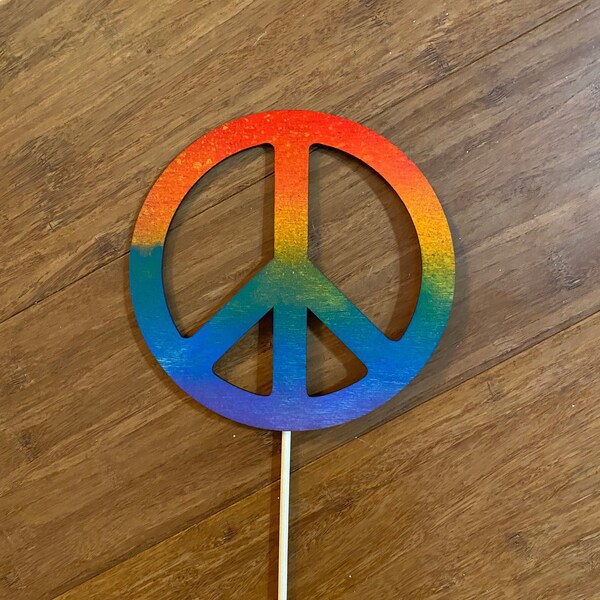 Peace Sign Yard Art Etsy