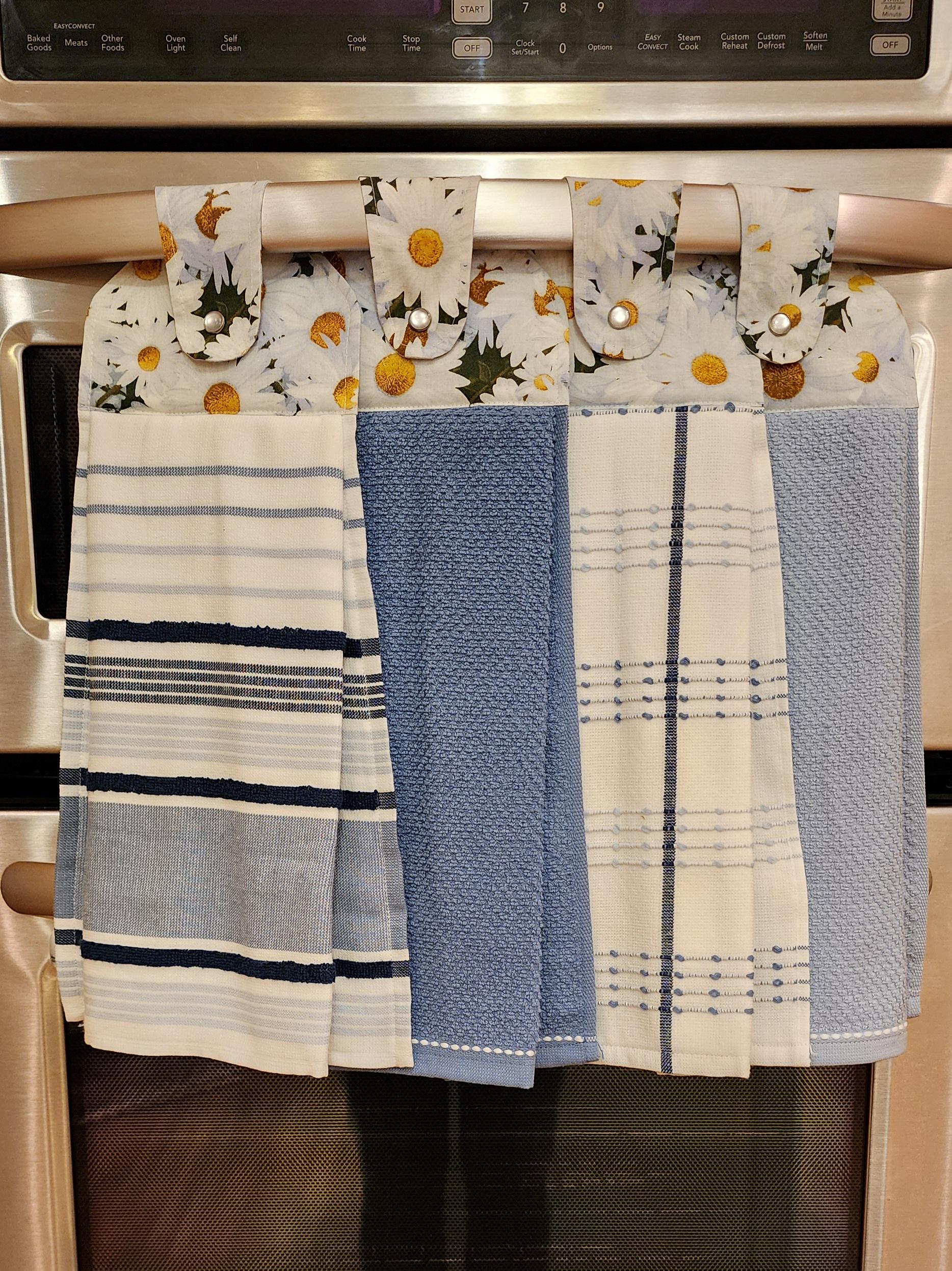 Cotton Oven Door Towel, Hanging Kitchen Dish Towel With Snap - Etsy, image size:1868x2493