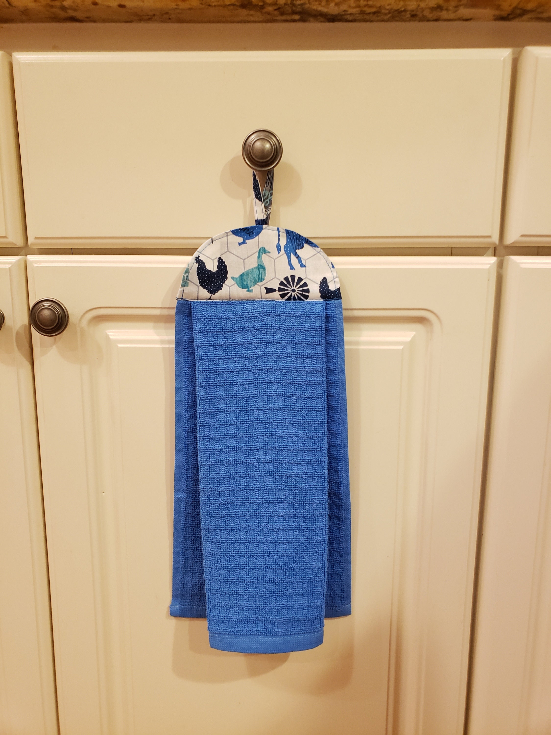 Hanging dish towel cotton hand towel with header and loop Etsy