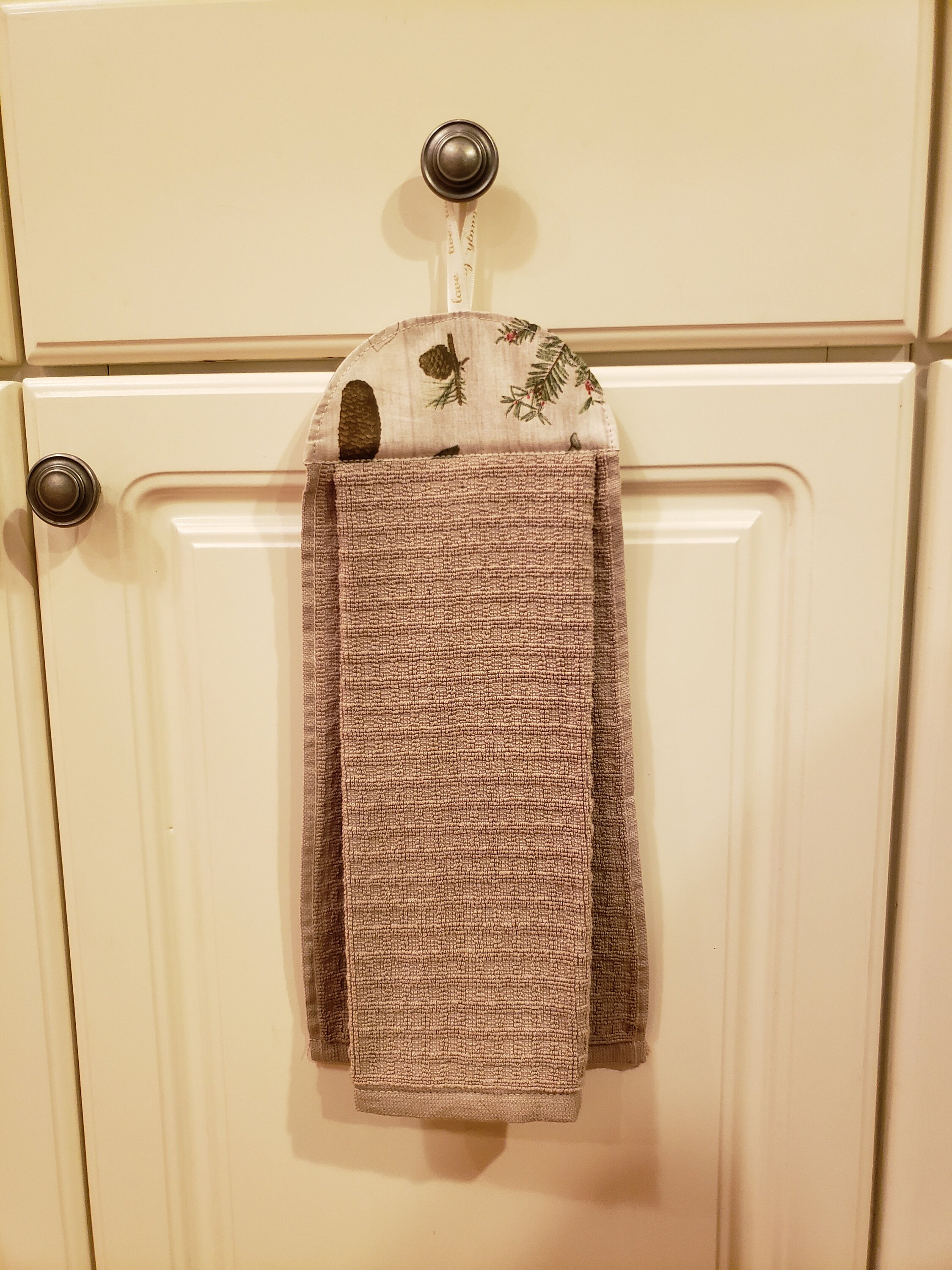 Hanging dish towel cotton hand towel with header and loop Etsy