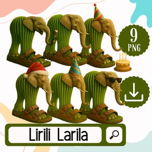 Lirili Larila PNG Clipart. Italian Brainrot Clipart - Lirili Larila PNG Graphics for Crafting - Digital Download