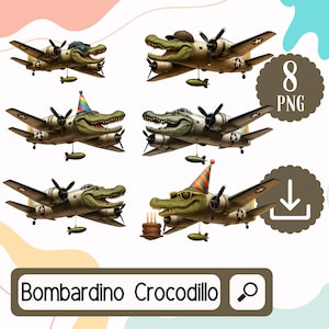 Bombardino Crocodillo PNG Clipart. Italian Brainrot Clipart - Bombardino Crocodillo PNG Graphics for Crafting - Digital Download
