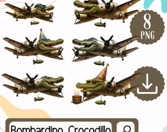 Bombardino Crocodillo PNG Clipart. Italian Brainrot Clipart - Bombardino Crocodillo PNG Graphics for Crafting - Digital Download