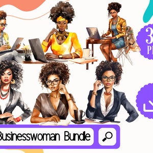 Black Business Lady Boss Lady png Clipart Bundle. 38 Afro Boss Woman Clipart. Businesswoman png. Black Fashion Girl png Boss Lady Clipart
