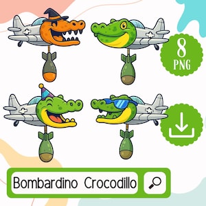 Bombardino Crocodillo PNG Clipart. Italian Brainrot Clipart - Bombardino Crocodillo PNG Graphics for Crafting - Digital Download