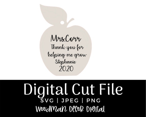 Download Teachers Ornament Glowforge File Apple Svg Apple Ornament Etsy