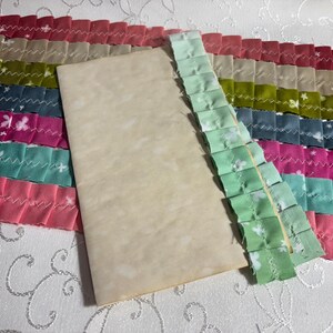 Babados de tecido para páginas de diário - 8 peças de 3,8 cm de largura x 45-48 cm de comprimento em tecido de algodão Moda Ombre Bloom - Conjunto 3