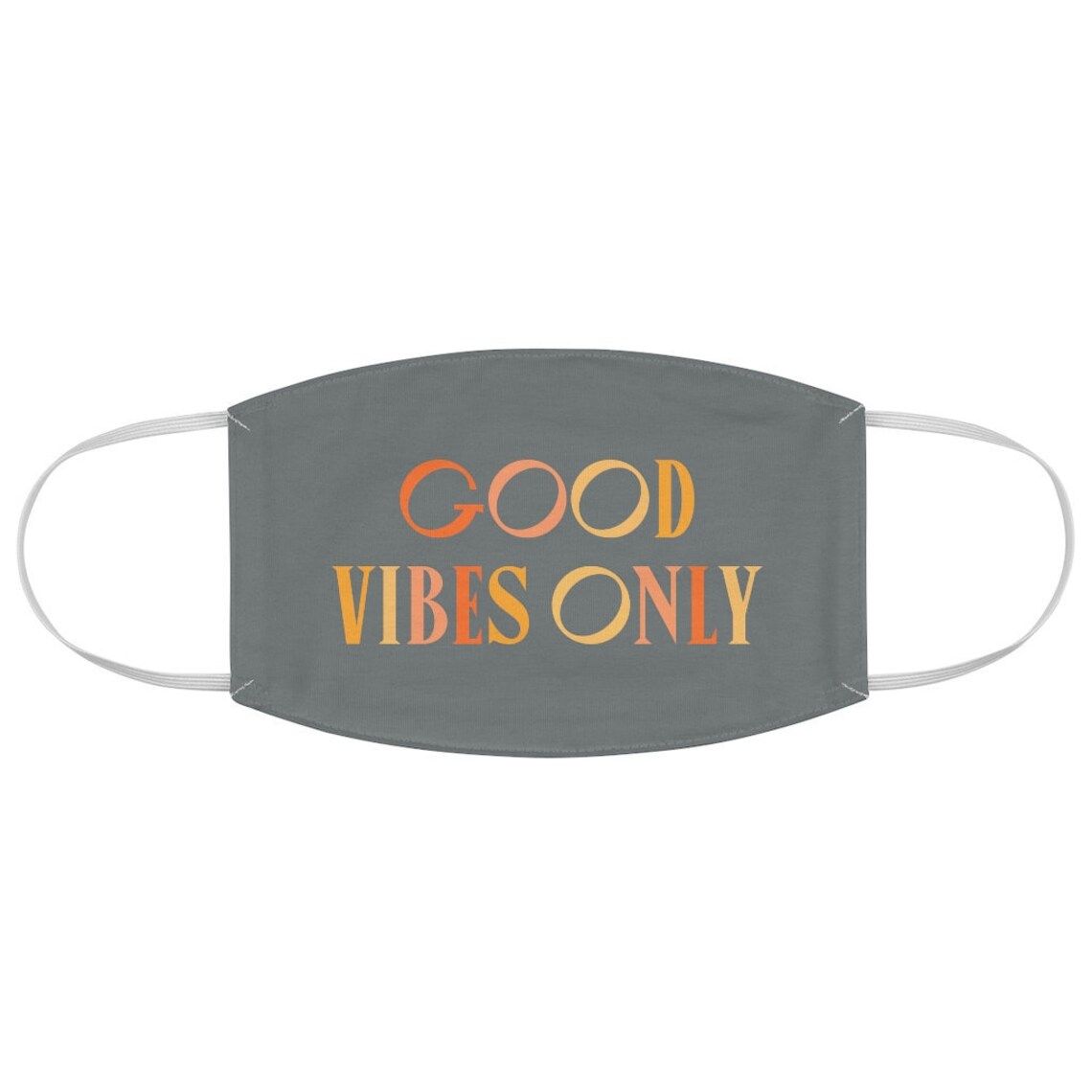 Good Vibes Only Mask Reusable Fabric Face Mask Positive Etsy Israel