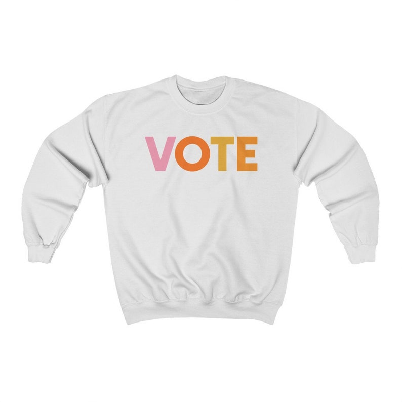 VOTE Unisex Crew Neck Sweatshirt Election Day Patriotic USA Get Out & Vote Voting/Polling Top image 5