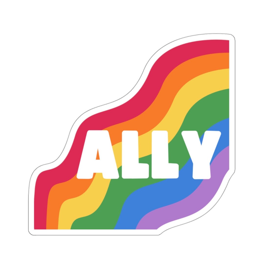ALLY Sticker Giant 6 Diecut Rainbow PRIDE Etsy