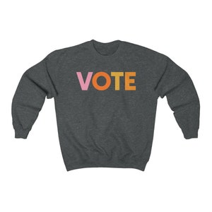 VOTE Unisex Crew Neck Sweatshirt Election Day Patriotic USA Get Out & Vote Voting/Polling Top image 6
