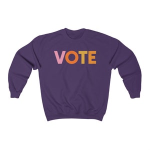 VOTE Unisex Crew Neck Sweatshirt Election Day Patriotic USA Get Out & Vote Voting/Polling Top image 3